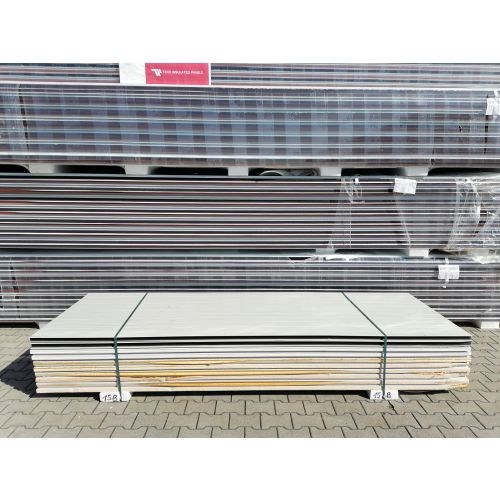 Sandwichplatten 40 mm Wand II. Wahl wei&szlig; Paket 15B