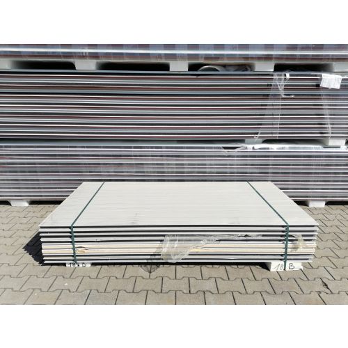 Sandwichplatten 40 mm Wand II. Wahl RAL 9002 Grauwei&szlig; Paket 18B