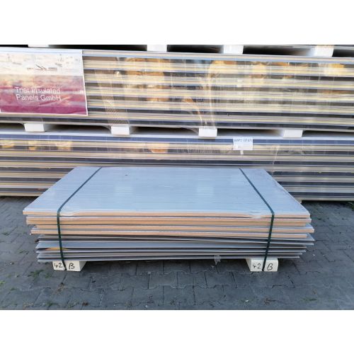 Sandwichplatten 40 mm Wand II. Wahl RAL 9002 Grauweiß Paket 42B