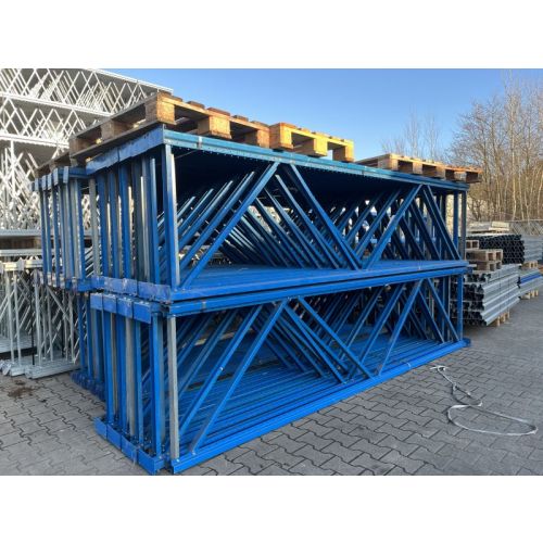 Palettenregalständer Regalständer Palettenregal, gebraucht / Nedcon AS /  3.200 x 900 mm / Rahmenprofilabm.: 100 x 68 x 2.0 mm / blau