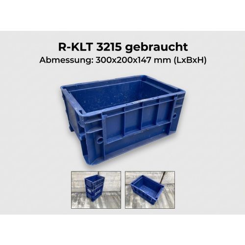 Stapelkiste Transportkiste Lagerkiste R-KLT 3215 gebraucht 300x200x147 Blau