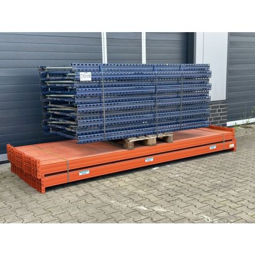 Palettenregalanlage Palettenregal, gebraucht | Mecalux | Regalständer: 2.300 x 1.100 mm | Lichte Weite: 3.300 mm | Regallänge: 30,70 lfm.