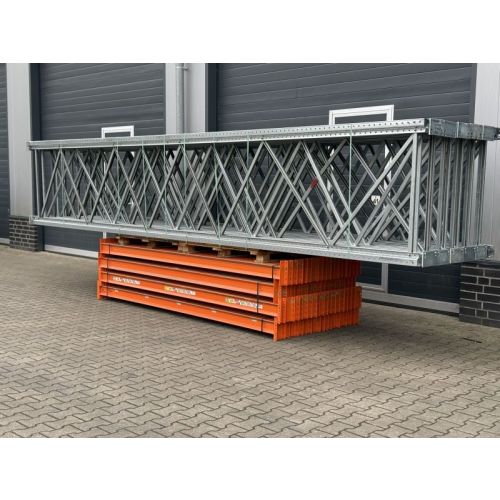 Palettenregalanlage Palettenregal, gebraucht | Dexion P 90 | Regalständer: 6.000 x 1.100 mm | Lichte Weite: 3.000 mm | orange | Regallänge: 28,00 lfm.