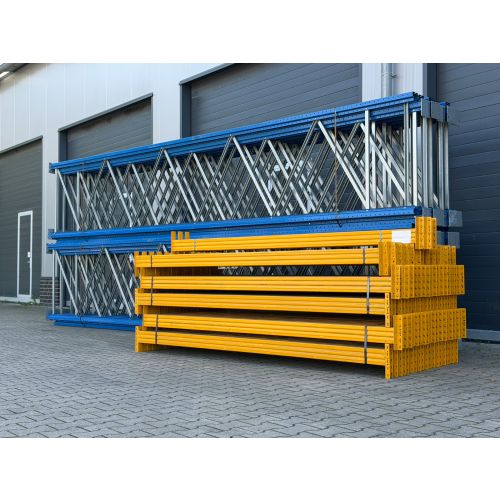 Palettenregalanlage Palettenregal, gebraucht | Jungheinrich Esmena | Regalständer: 6.000 x 1.100 mm | Lichte Weite: 2.707 mm | Regallänge: 53,43 lfm.