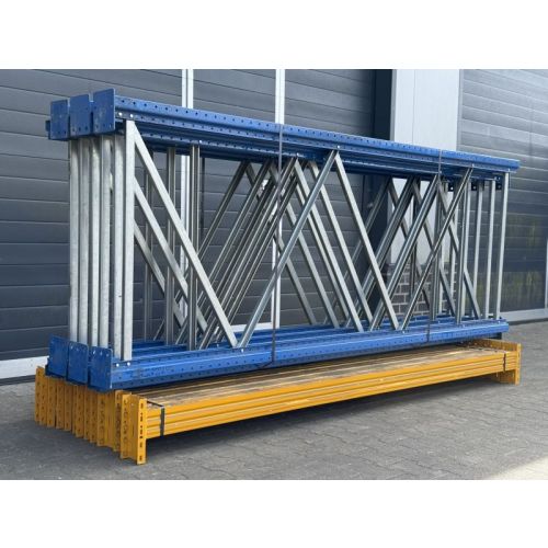 Palettenregalanlage Palettenregal, gebraucht | Jung Heinrich Esmena | Regalständer: 3.000 x 1.100 mm | Lichte Weite: 2.707 mm | Regallänge: 14,14 lfm.