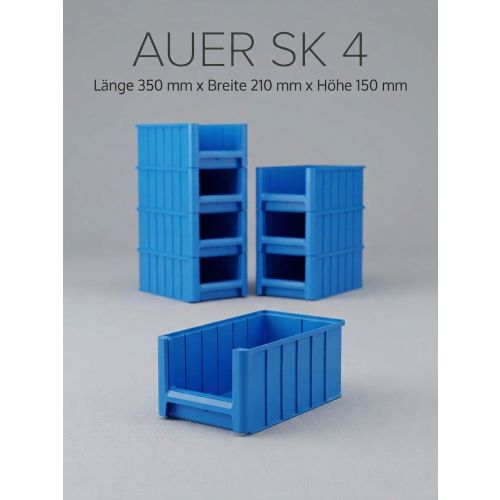 Sichtlagerkiste Auer SK 4 Maße: 350 x 210 x 150 mm in Blau