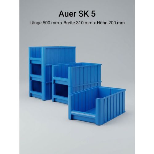 Sichtlagerkiste Auer SK 5 Maße: 500 x 310 x 200 mm in Blau