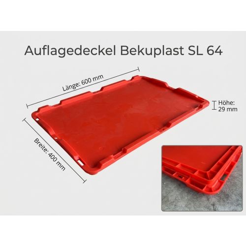 Deckel f&uuml;r Kiste 600x400 mm Klappkiste, Stapelkiste, Faltbox