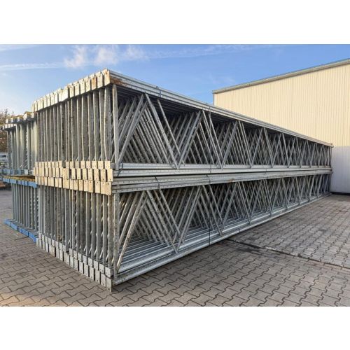 Palettenregalständer Regalständer, gebraucht | Dexion S 4 | Rahmenprofil: H 81,7 x 77,21 x 2,50 mm | Ständerhöhe: 11.050 mm | Ständertiefe: 1.100 mm | sendzimir verzinkt