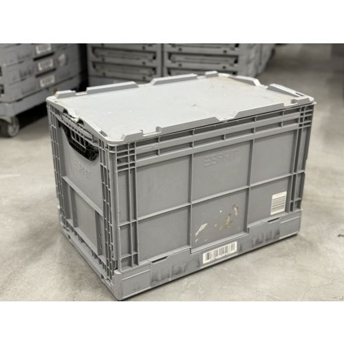 Klappkiste mit Deckel 600x400x400mm Stapelkiste Klappbox