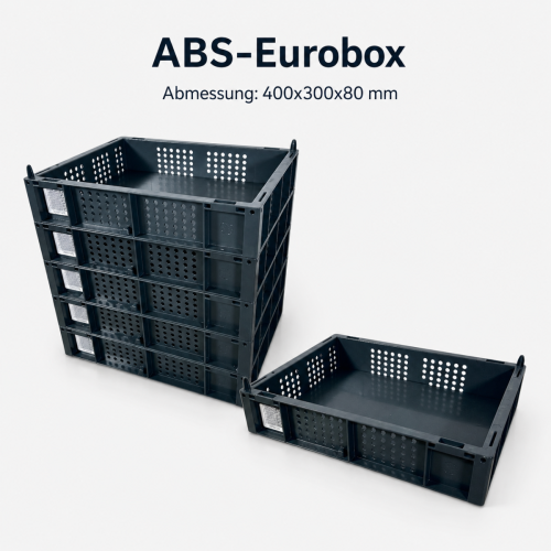 Stapelkiste ABS-Eurobox Lagerkiste 300 x 400 x 80 mm Box gebraucht