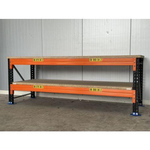 Werkbank Polypal, gebraucht | anthrazit | Werkbankbreite: 2.500 mm | Höhe: 938 mm | Werkbanktiefe: wählbar