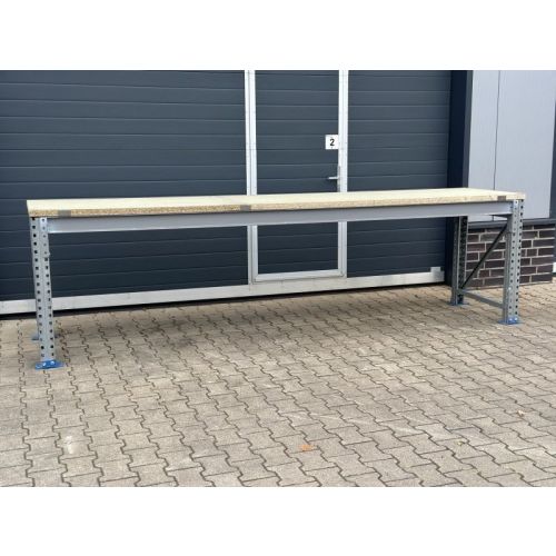 Werkbank Arbeitstisch, gebraucht | SSI Schäfer PR600 | Werkbankbreite: 3.500 mm | Werkbankhöhe: 938 mm | Werkbanktiefe: auswählbar