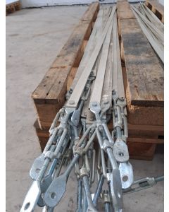 Flachstahl Flacheisen Stahl, gebraucht / Gesamtlänge: 2.340 mm / Breite: 35 mm / inkl. Spannschloss