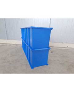 Lagerbehälter Stapelkiste Kunststoffkiste Kiste, II. Wahl (Neuware)  | SSI Schäfer LMB 822 | Außenmaß: 800 x 200 x 195 mm (LxBxH) | Farbe: blau