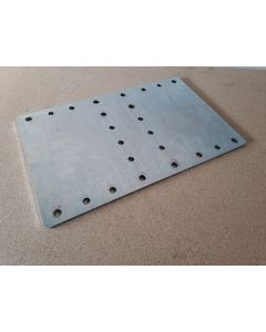 Metallplatte Bodenplatte Fußplatte, gebraucht | Abm.: 450 x 288 mm | sendzimir verzinkt