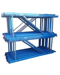 Palettenregalständer Regalständer Palettenregal, gebraucht | Nedcon AS | 2.000 x 900 mm | Rahmenprofilabm.: 100 x 70 mm | blau