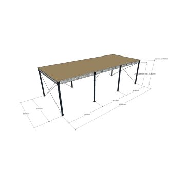 Lagerbühne neu 12,00 x 5,00 m, Tragkraft 500 kg / m²