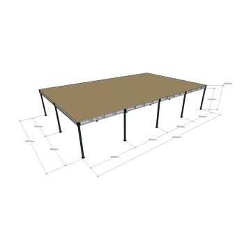 Lagerbühne neu 16,00 x 10,00 m, Tragkraft 500 kg / m²