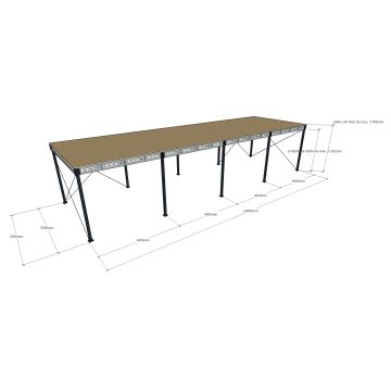 Lagerbühne neu 16,00 x 5,00 m, Tragkraft 500 kg / m²
