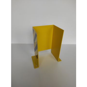 U - Anfahrschutzecke Palettenregal, neu | Gesamthöhe: 400 mm | Gesamtbreite: 340 mm | Öffnungsmaß :  240 mm | gelb-schwarz