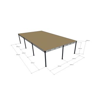 Lagerbühne neu 8,00 x 15,00 m, Tragkraft 500 kg / m²