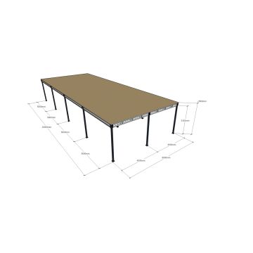 Lagerbühne neu, 8,00 x 20,00 m, Tragkraft 500 kg / m²