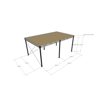 Lagerbühne neu 8,00 x 5,00 m, Tragkraft 500 kg / m²