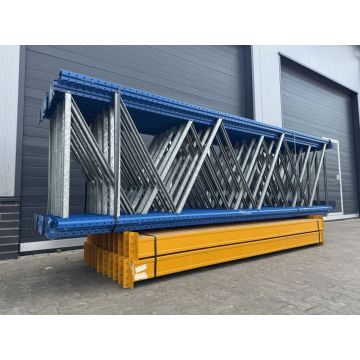 Palettenregalanlage Palettenregal, gebraucht | Jung Heinrich Esmena | Regalständer: 3.800 x 1.100 mm | Lichte Weite: 2.705 mm | Regallänge: 35,43 lfm.