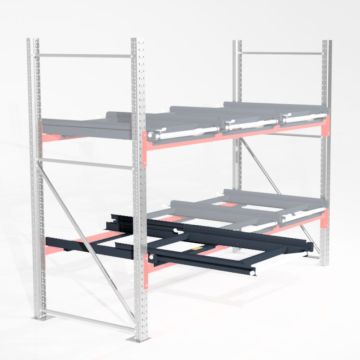 Auflage-Schubfach Einseitiger Auszug, neu | Typ: UE-16604 | für Regaltiefe: 1.100 mm | Traglast: 600 kg