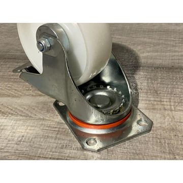 Doppelstopplenkrolle Bremsrolle Bremsrollen Schwerlastrollen | neu | RollenØ: ca. 100 mm | Gesamthöhe: 135 mm | Rollenbreite: 35 mm 