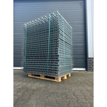 Drahtgitterrost Drahtgitter Regalrost, gebraucht | Abm: 1.370 x 1.218 mm (BxT) | Maschenweite 130 x 55 mm  | sendzimir verzinkt