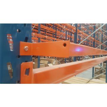 Durchschubsicherung f. Palettenregale gebraucht / passend f. Feralco / Lichte Weite: 2.710 mm / Profil: 35 x 35 mm
