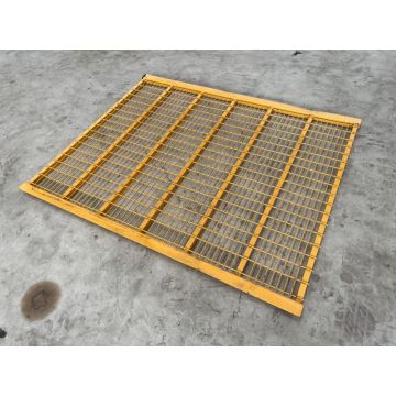 Eingelegtes Regalrost Gitterrost, gebraucht / Gesamtbreite: 1.285 mm / Gesamttiefe: 1.048 mm / Lichte Stützweite: 962 mm / gelb / Bezeichnung: GR-21