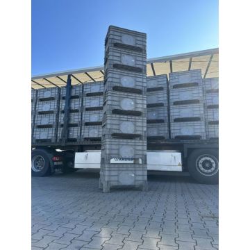 Stapelbehälter Großvolumenbehälter Mehrzweckbehälter, gebraucht | Abm.: 975 x 635 x 555 mm (BxTxH) | Volumen: 220 Liter | Materialfarbe: grau