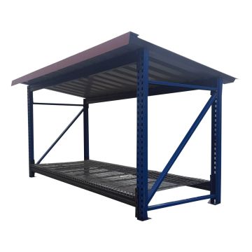 Holzunterstand mit Schrägdach / Abm.: 2.870 x 1.515 x 1.535 mm (BxTxH)