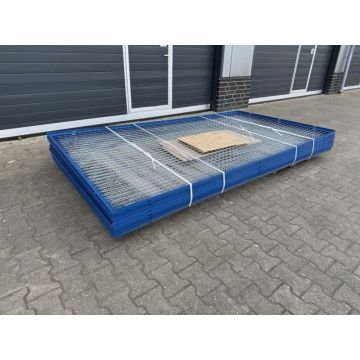 Rückwandgitter Gitter f. Palettenregale, gebraucht | Gesamtbreite: 2.780 mm | Gesamthöhe: 1.500 mm | Materialfarbe: blau
