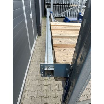 Durchschubsicherung Ladungsbegrenzer f. Palettenregale, gebraucht | Bito | Gesamtlänge: 2.747 mm  | Profilabm.: 46 x 50 x 1,25 mm | sendzimir verzinkt