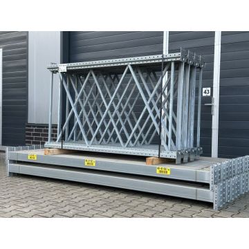 Palettenregalanlage Palettenregal, gebraucht | Dexion P 90 | Regalständer: 1.950 x 1.100 mm | lichte Weite: 2.900 mm | sendzimir verzinkt | Regallänge: 21,02 lfm.