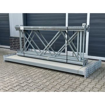 Palettenregalanlage Palettenregal, gebraucht | Dexion P 90 | Regalständer: 2.500 x 1.000 mm | lichte Weite: 2.900 mm | sendzimir verzinkt | Regallänge: 9,10 lfm.