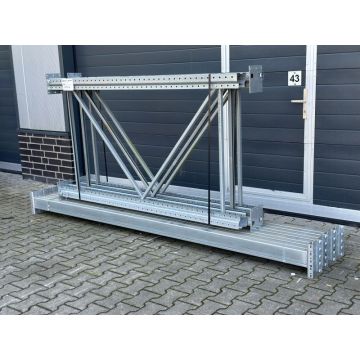 Palettenregalanlage Palettenregal, gebraucht | Dexion P 90 | Regalständer: 2.000 x 1.100 mm | lichte Weite: 2.900 mm | sendzimir verzinkt | Regallänge: 6,16 lfm.