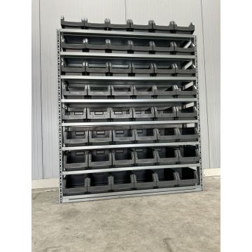 Kistenregal Fachbodenregal, II. Wahl | SSI Schäfer R3000 | Gesamtbreite: 1.340 mm | Gesamttiefe: 340 mm | Gesamthöhe: 1.534 mm | SSI Schäfer LF 321 G 