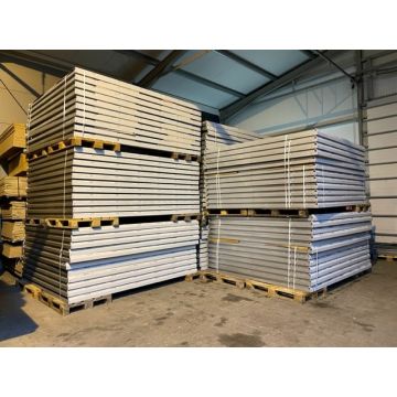 Kolli-Durchlaufregal Durchlaufregalrahmen KDR Palettenregal, gebraucht / 2.780 x 2.450 mm BxT / 18 Röllchenleisten je Segment 