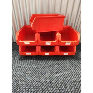 Sichtlagerkiste SSI Schäfer LF 321 - 350x220x145 mm - gebraucht ROT Kunststoffkiste