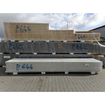 Sandwichplatten 80 mm Wand RAL 9002 Sonderposten Paket 646B