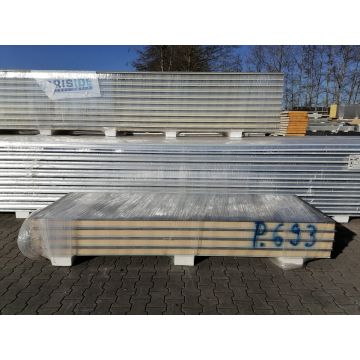 Sandwichplatten 100 mm Wand II. Wahl RAL 9007 Paket 693B