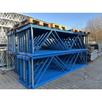 Palettenregalständer Regalständer Palettenregal, gebraucht / Nedcon AS /  3.200 x 900 mm / Rahmenprofilabm.: 100 x 68 x 2.0 mm / blau