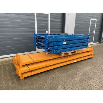 Palettenregalanlage Sonderposten gebraucht / Cornix/Duwic / Regallänge: ca. 24,60 lfm. / Regalständer: 2.000/1.780 x 1.000 mm / Lichte Weite: 3.400 mm 