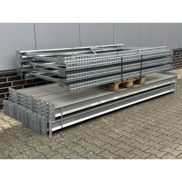 Palettenregalanlage Palettenregal, gebraucht | Dexion P 90 | Regalständer: 2.500 x 1.100 mm | Lichte Weite: 2.695 mm | Regallänge: Auswählbar