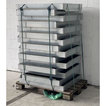 Öl Auffangwanne Tropfenwanne Gefahrstoffwanne,  II. Wahl (Neuware) / SSI Schäfer / Gesamtbreite: 1.020 mm / Gesamttiefe: 790 mm / Fassungsvermögen: 60 Liter / sendzimir verzinkt